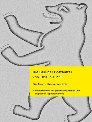 cover image of Die Berliner Postämter von 1850 bis 1993